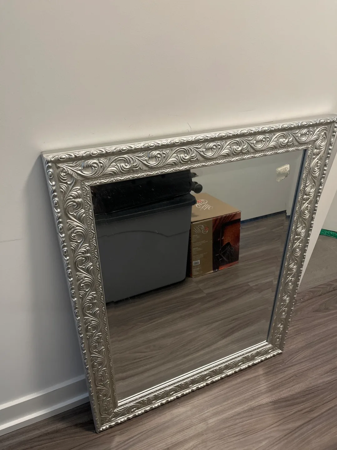 Silver Ornate Framed Mirror thumbnail