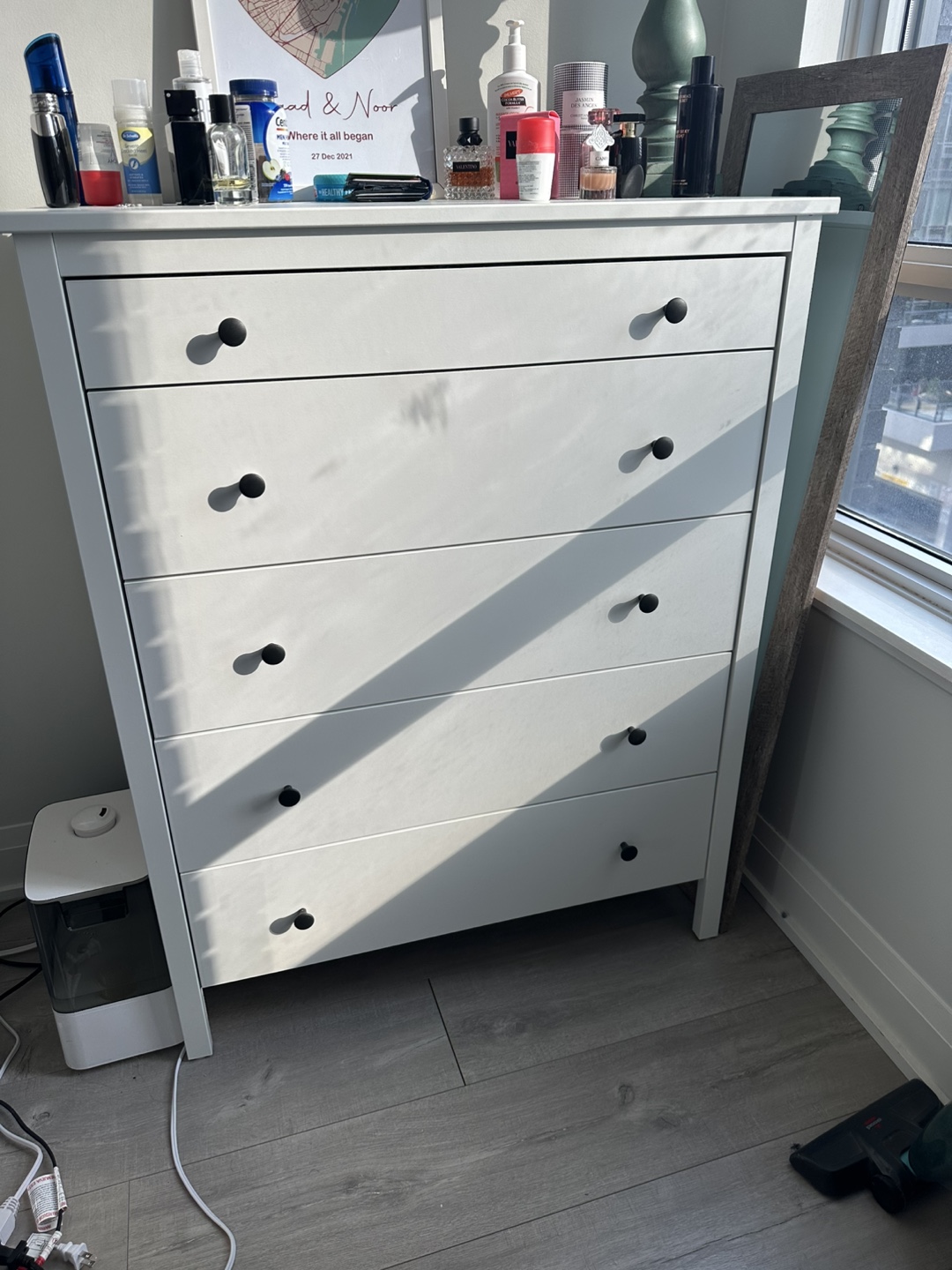 Ikea White 5-Drawer Chest of Drawers