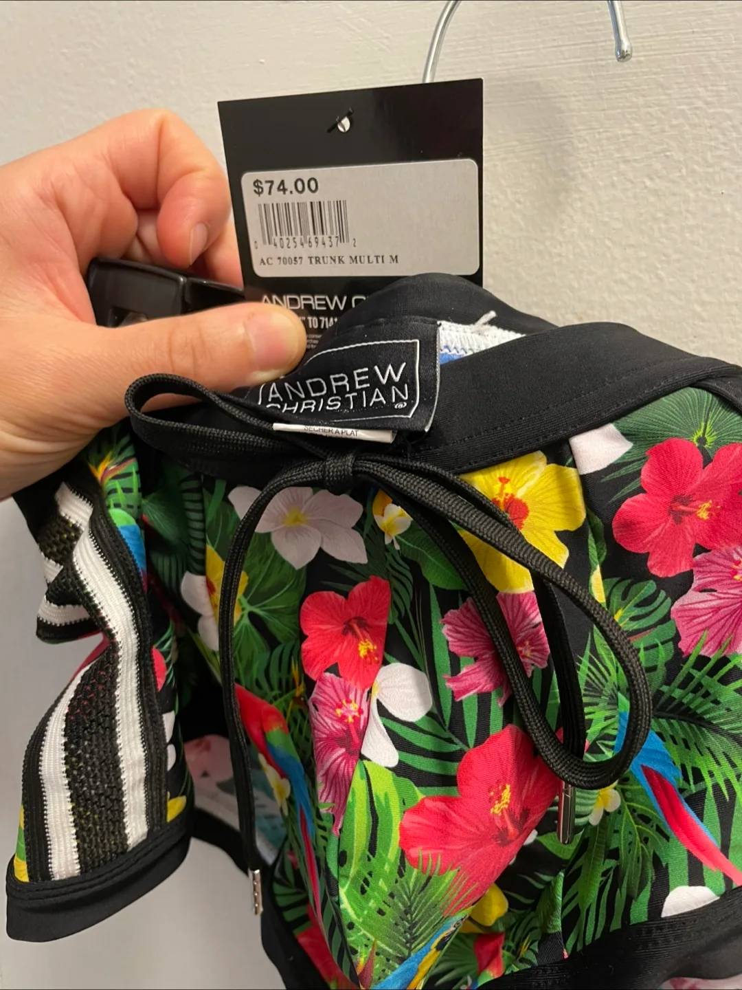 Andrew Christian Men's Swim Trunks, Size Medium image indicator(2)