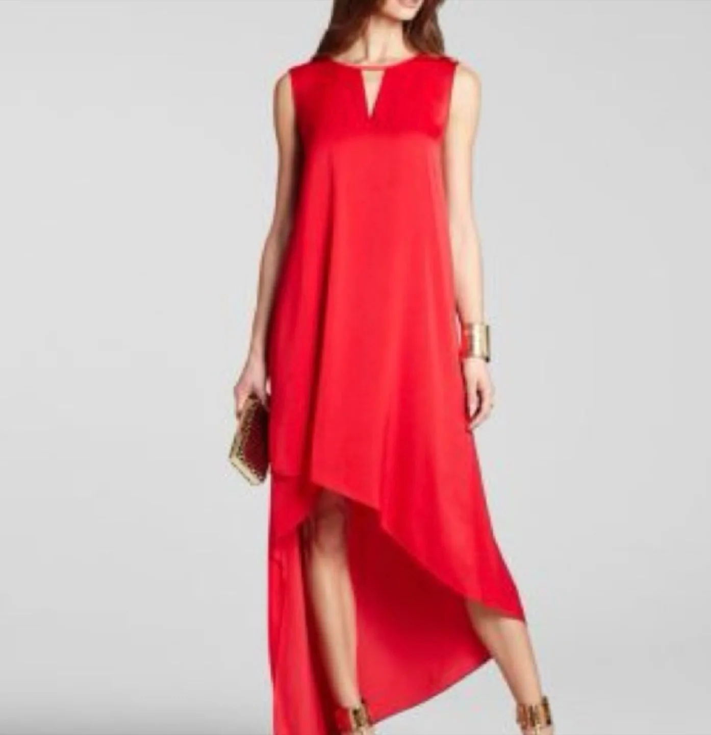 Bcbgmaxazria Red Asymmetrical High-Low Dress thumbnail