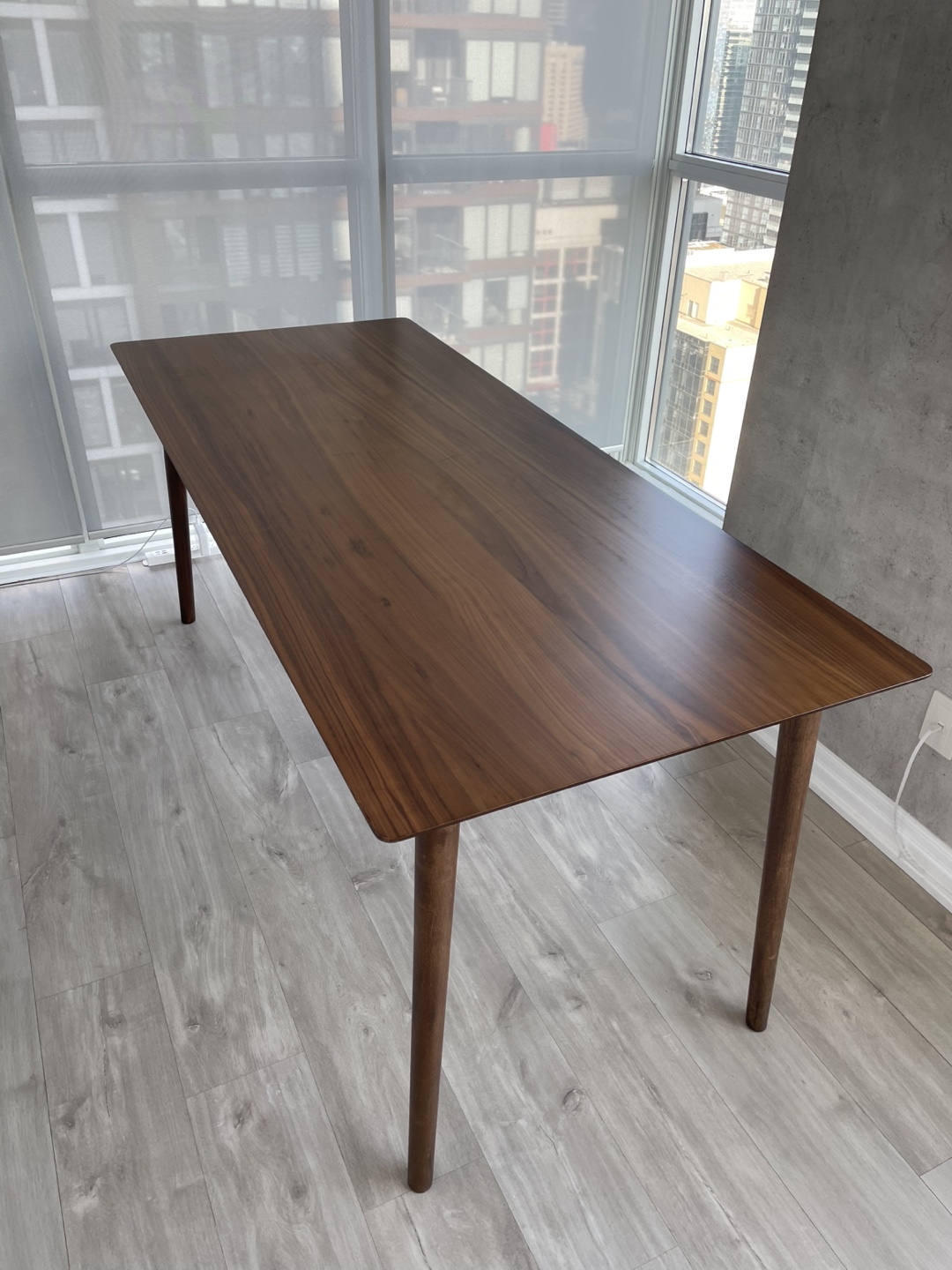 Dark Wood Dining Table – Available May 15