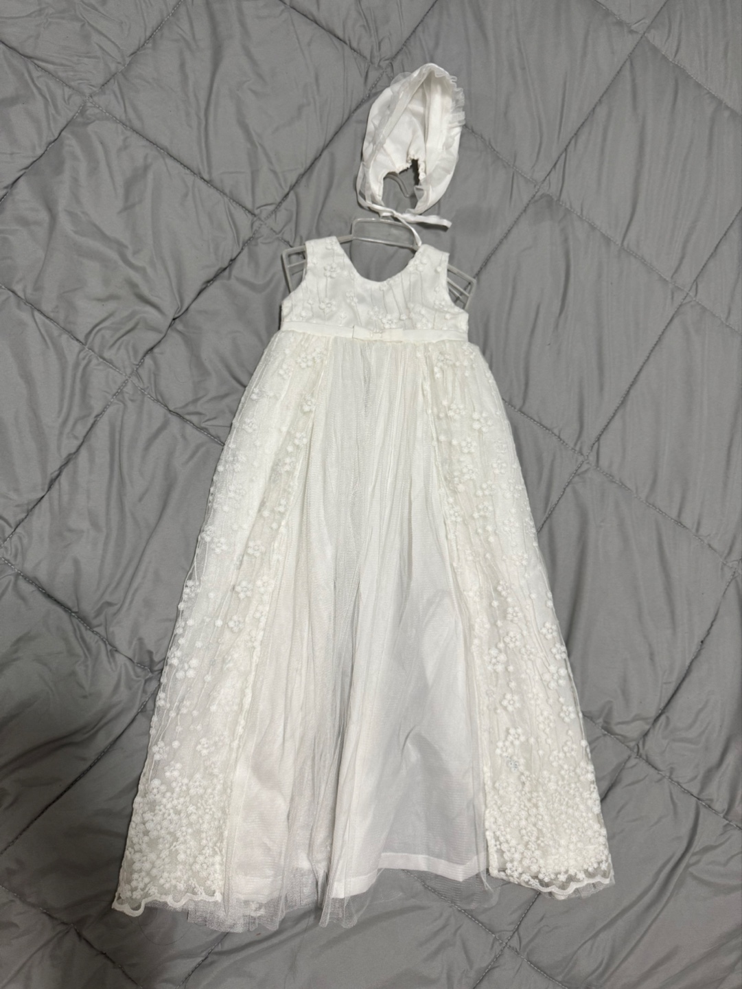 Infant Christening Gown with Bonnet