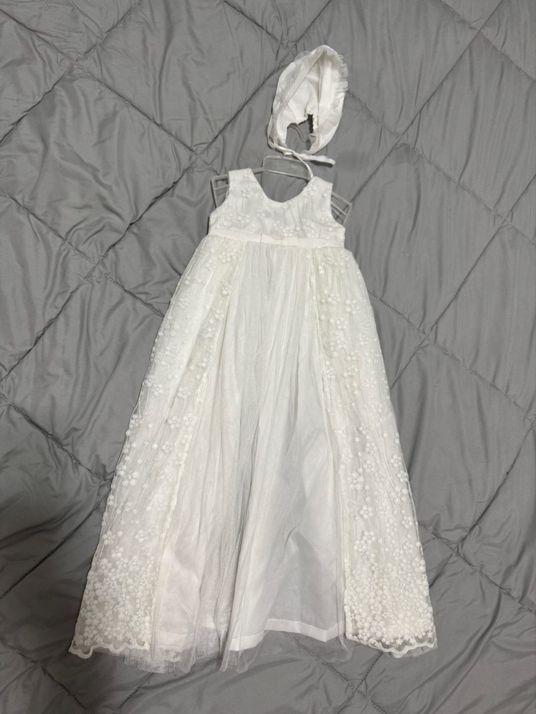 Infant Christening Gown with Bonnet - photo 2