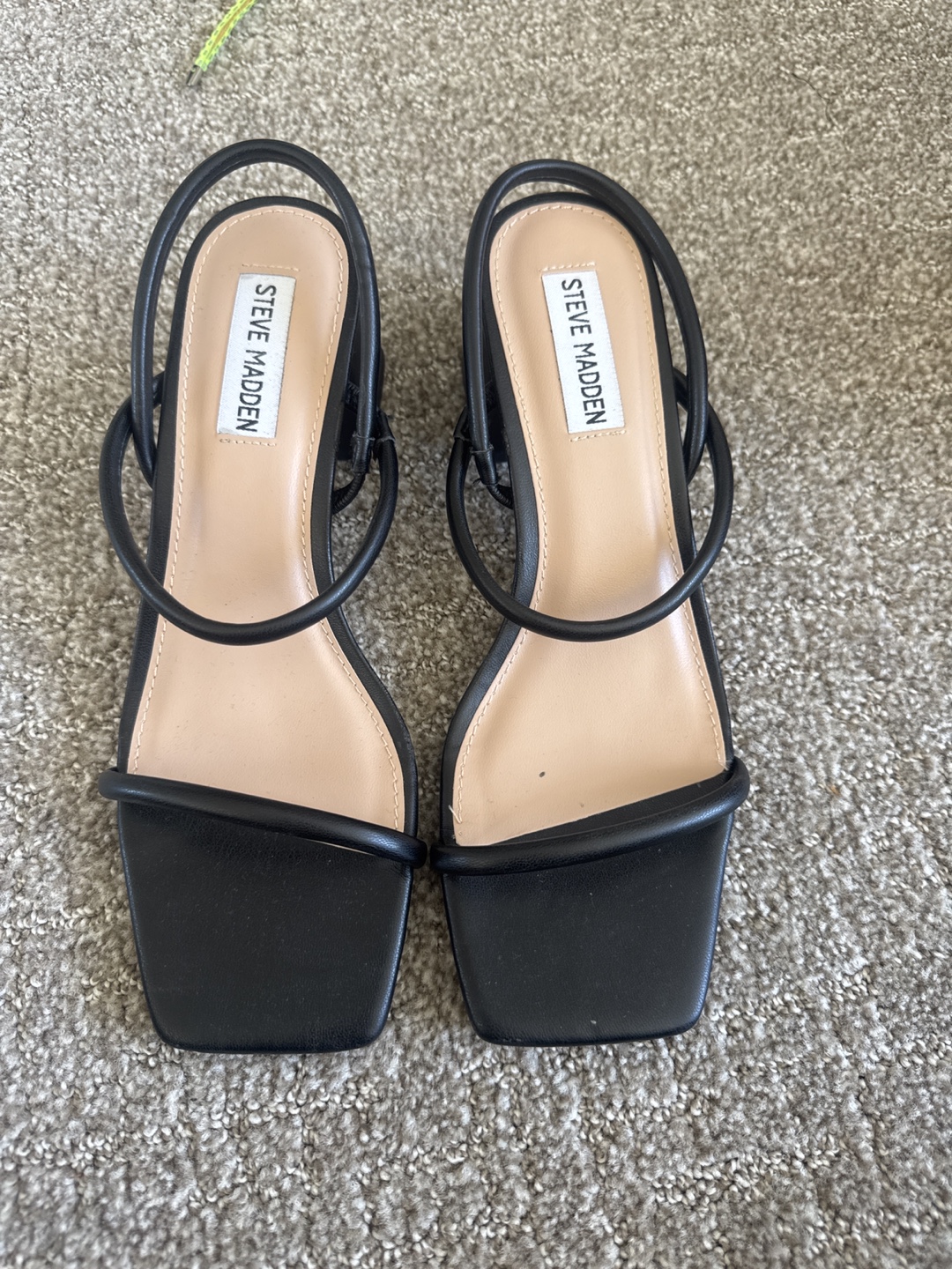 Steve Madden Black Square Toe Heels
