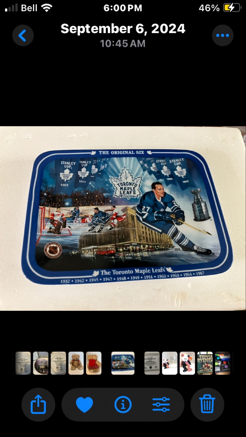 Toronto Maple Leafs Collector's Plate - The Original Six