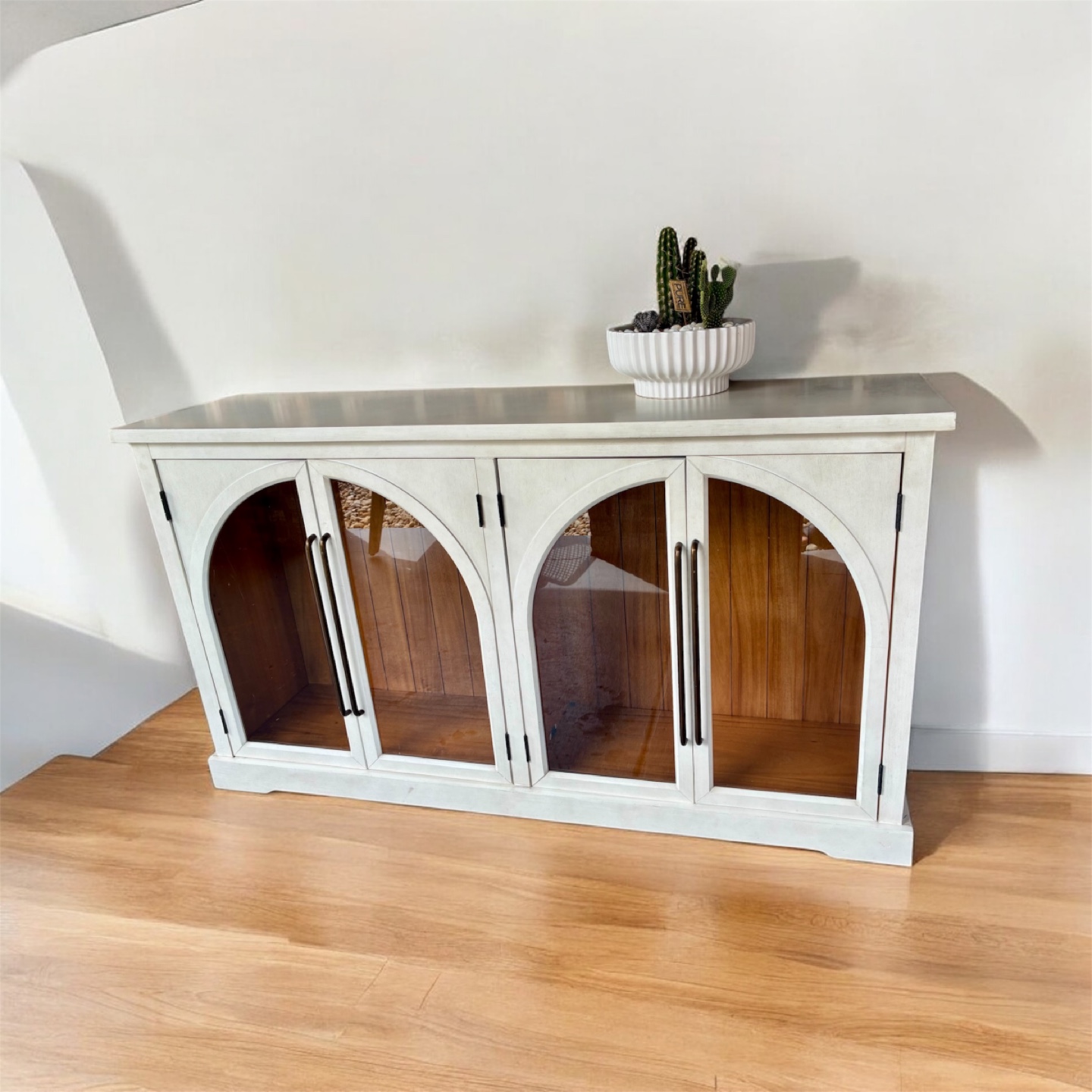 Off White Cabinet with Glass Doors - photo 4
