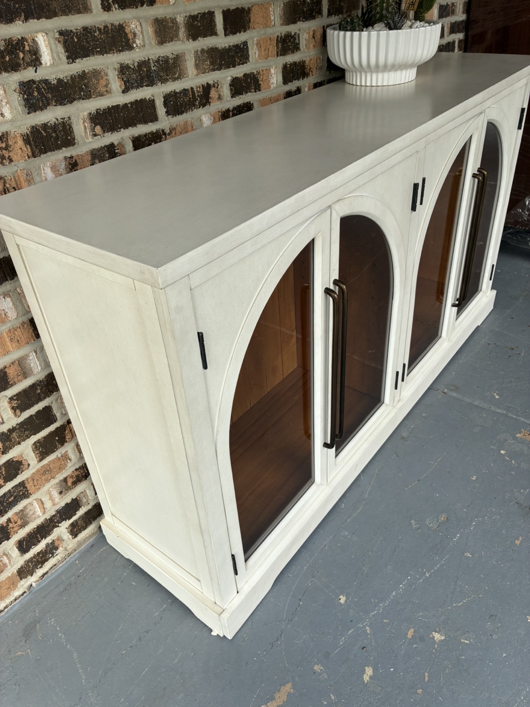 Off White Cabinet with Glass Doors - photo 5