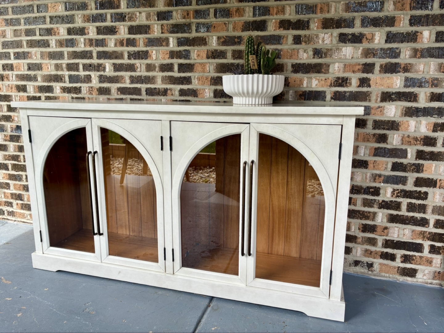Off White Cabinet with Glass Doors - photo 3