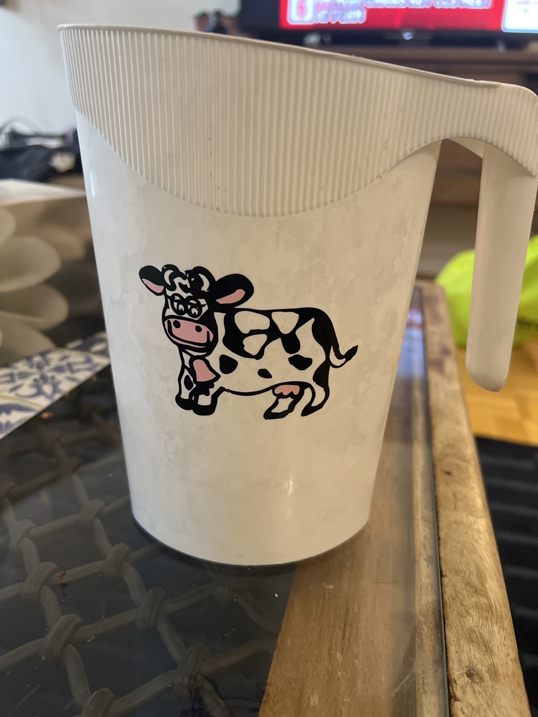 Vintage Milk Pitcher with Cow Design