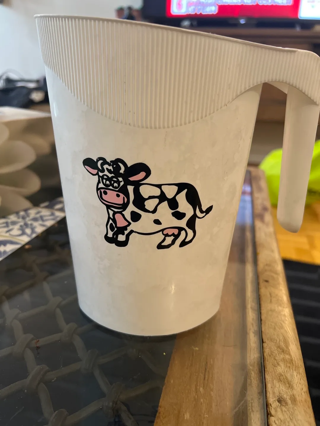 Vintage Milk Pitcher with Cow Design thumbnail