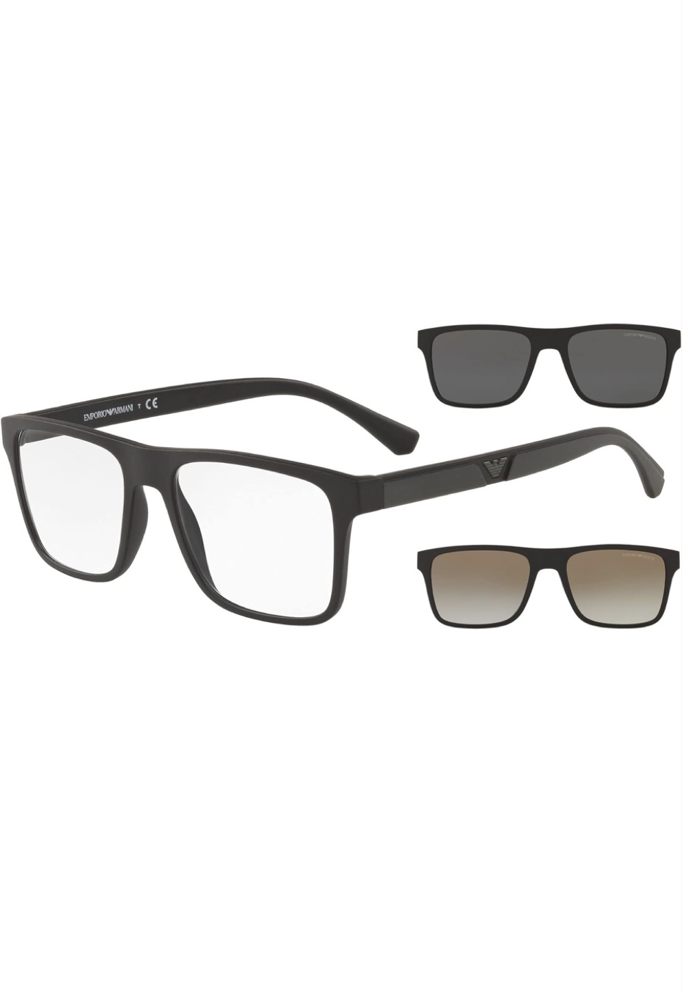 Emporio Armani Eyeglasses with Clip-on Sunglasses