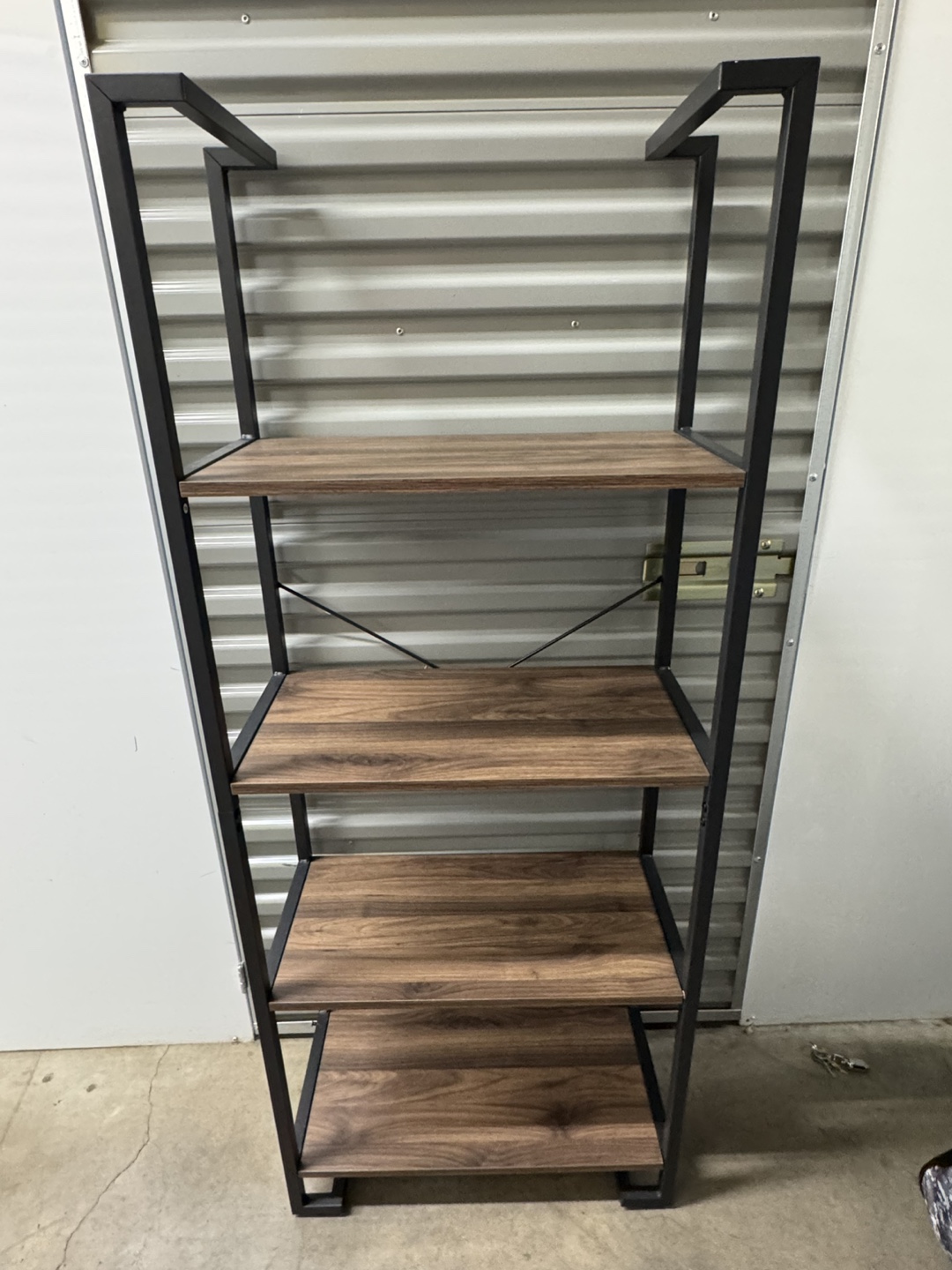 Industrial Style 4-Tier Bookshelf - photo 2