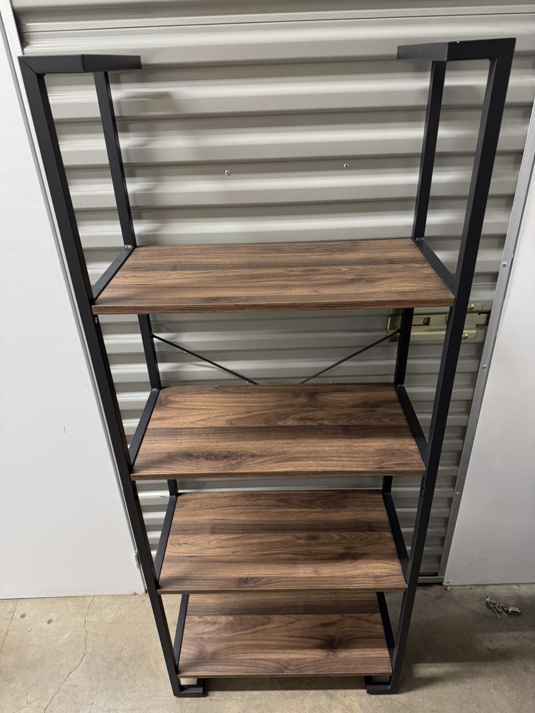 Industrial Style 4-Tier Bookshelf