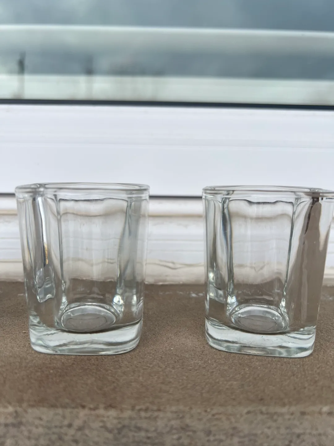 Many Square Glass Shot Glasses or tea lights $.50cents ! image indicator(3)