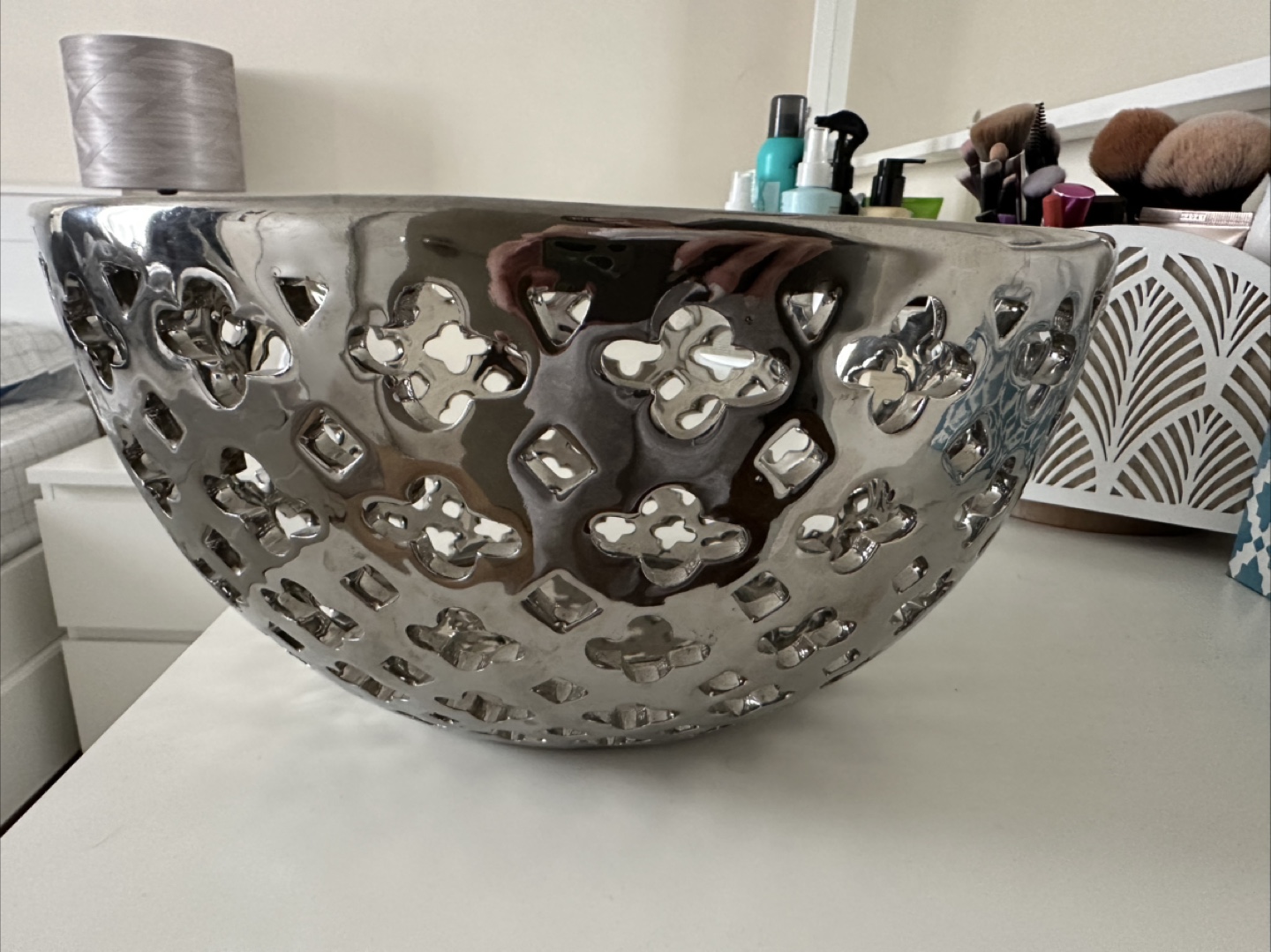 Silver Metal Decorative Bowl - photo 2