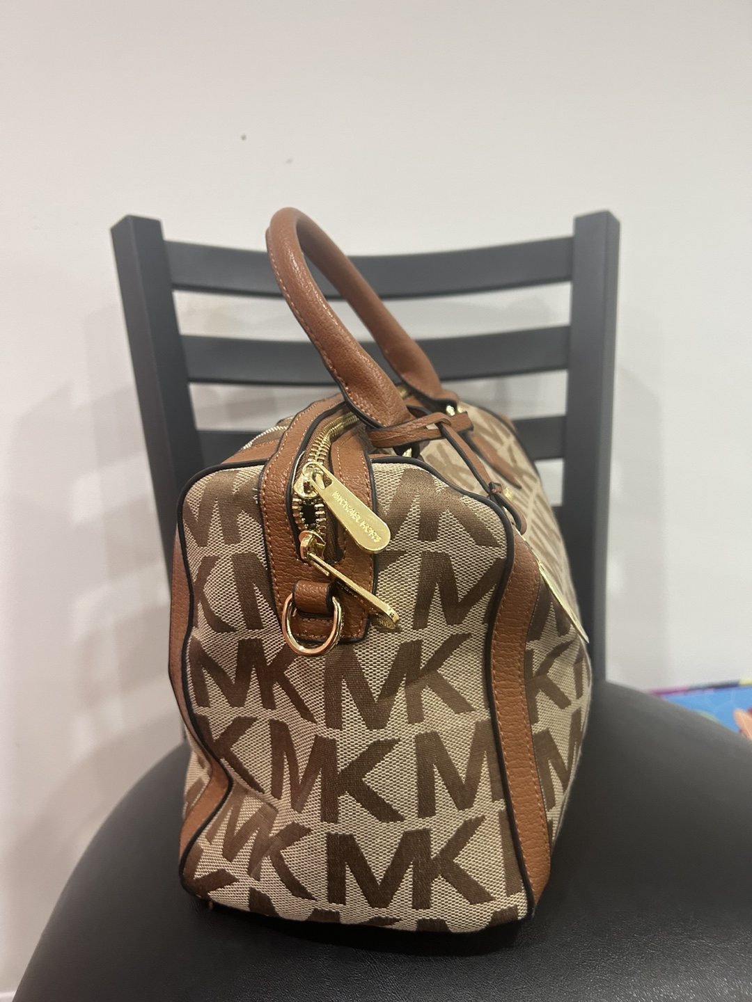 Michael Kors Brown and Beige MK Handbag - photo 2