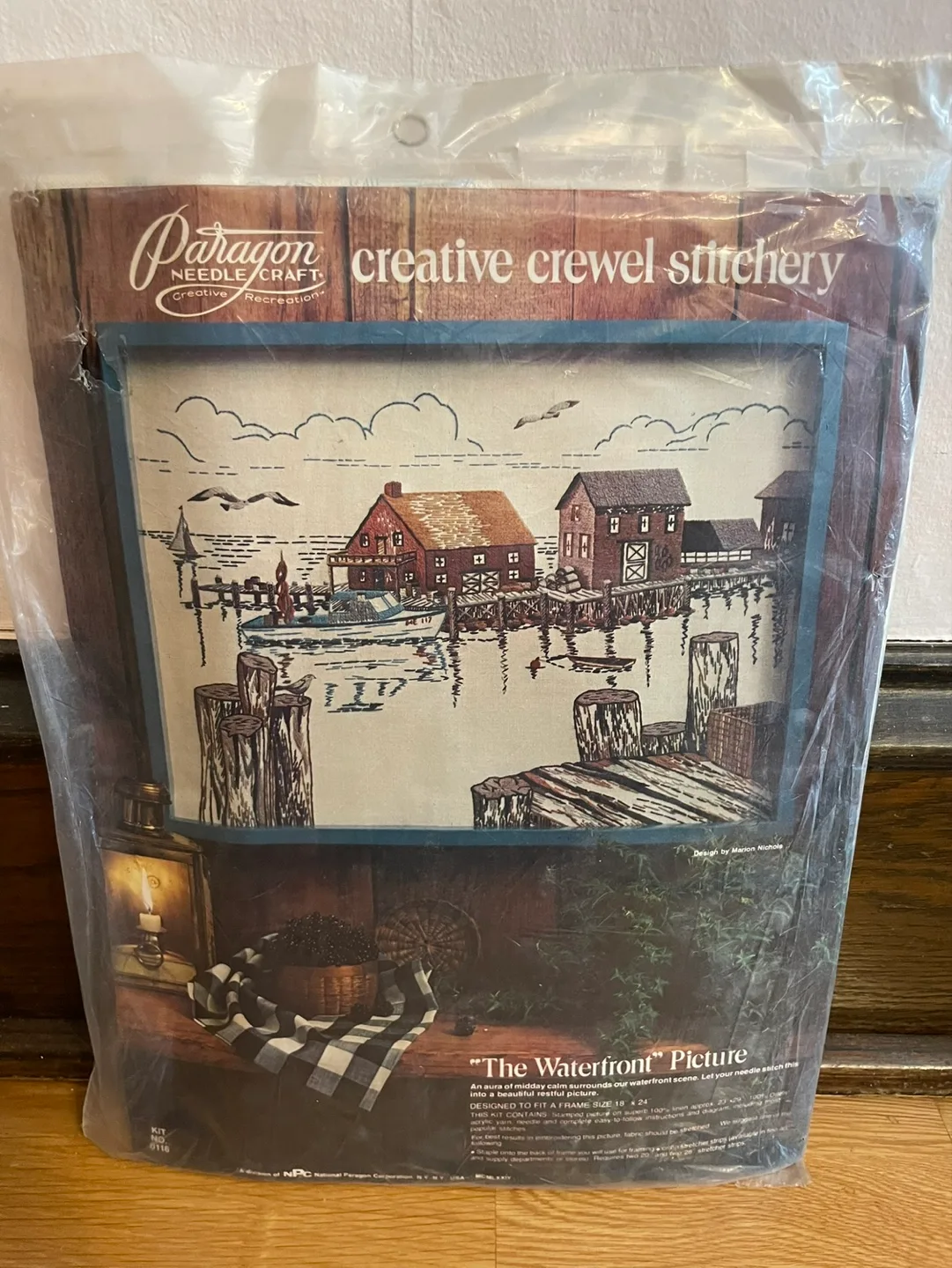 Vintage Paragon Crewel Stitchery Kit - The Waterfront thumbnail