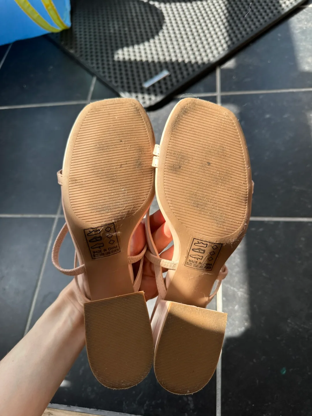 Duped Nude Block Heel Sandals image indicator(3)