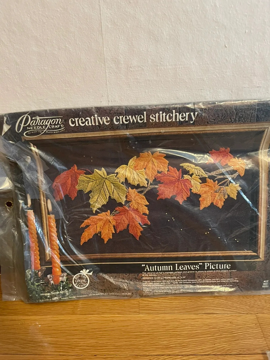Paragon Needle Craft Autumn Leaves Crewel Stitchery Kit thumbnail