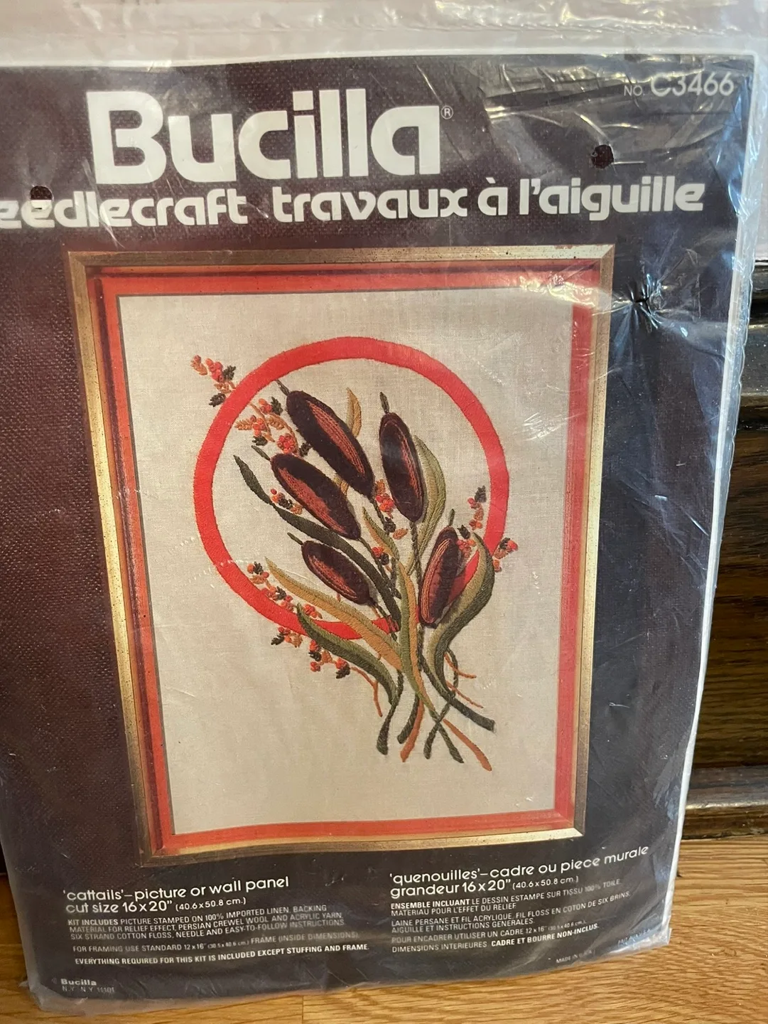 Bucilla Cattails Needlepoint Kit - 16x20" thumbnail