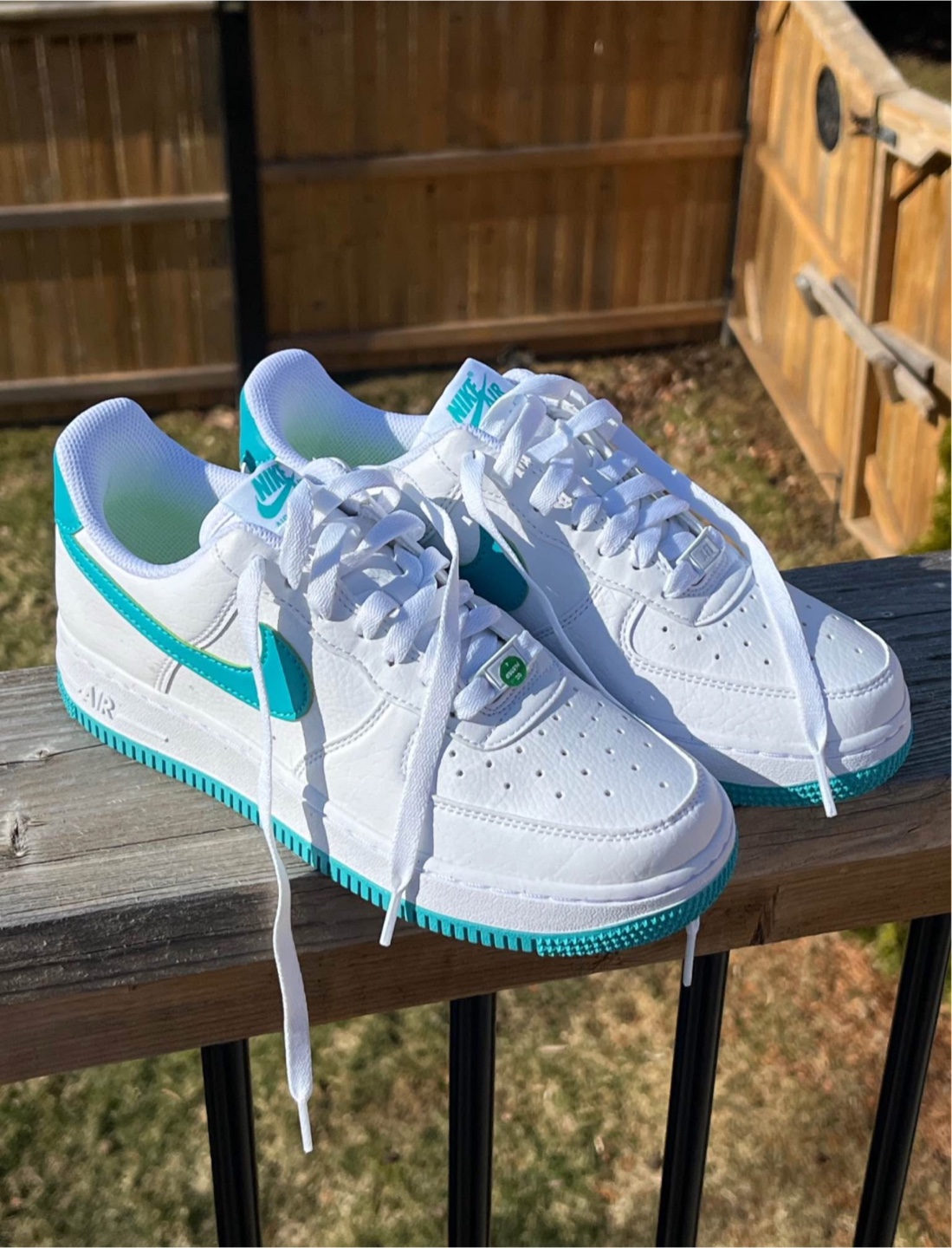 Nike Air Force 1 '07 Custom Teal Sneakers