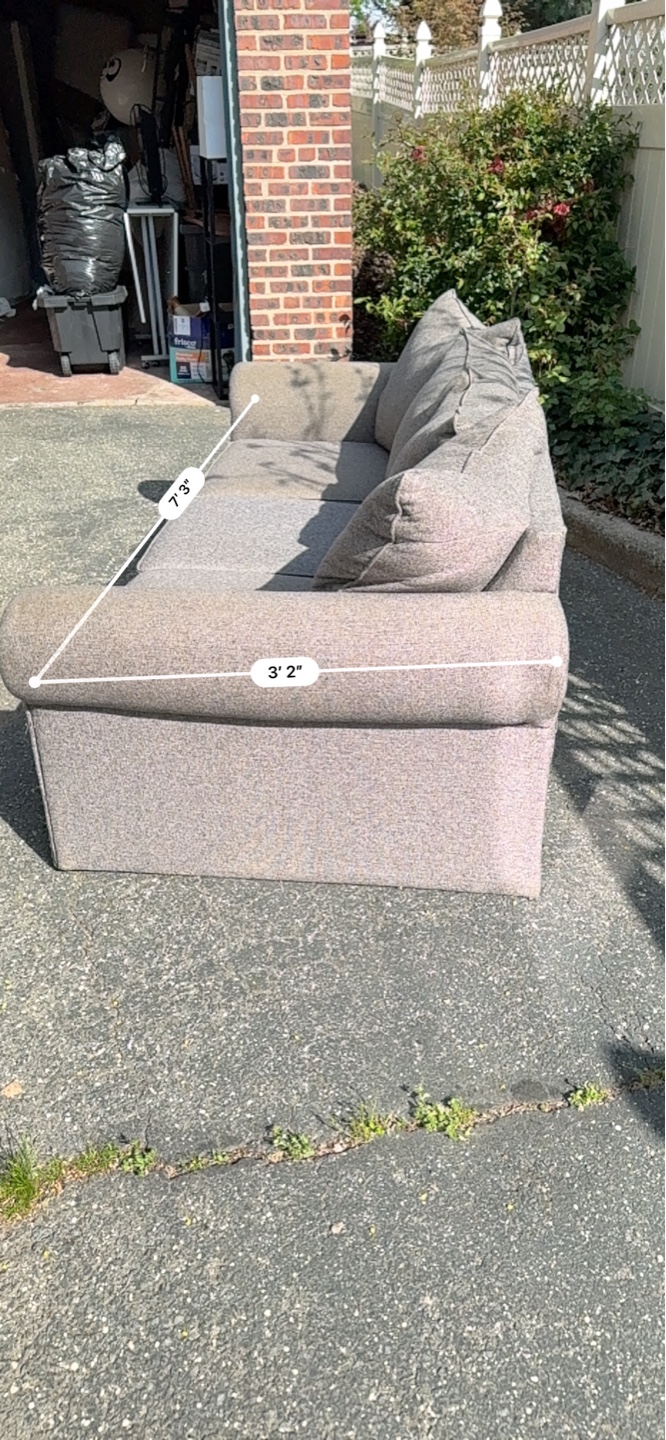 Gray Sofa 87" Long - photo 5