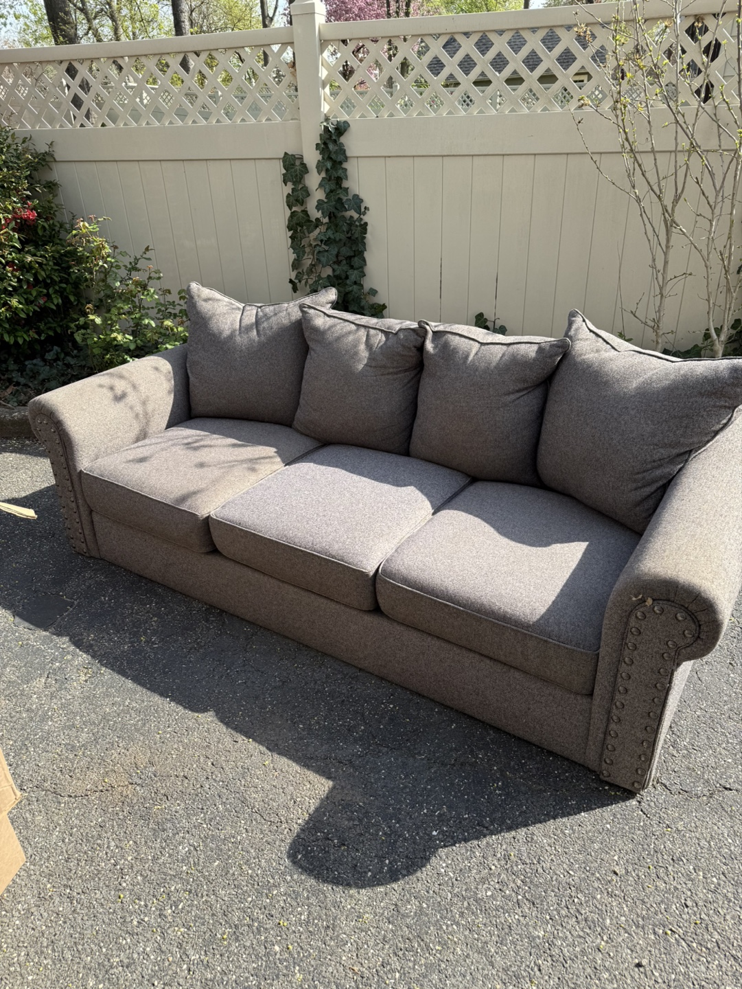 Gray Sofa 87" Long