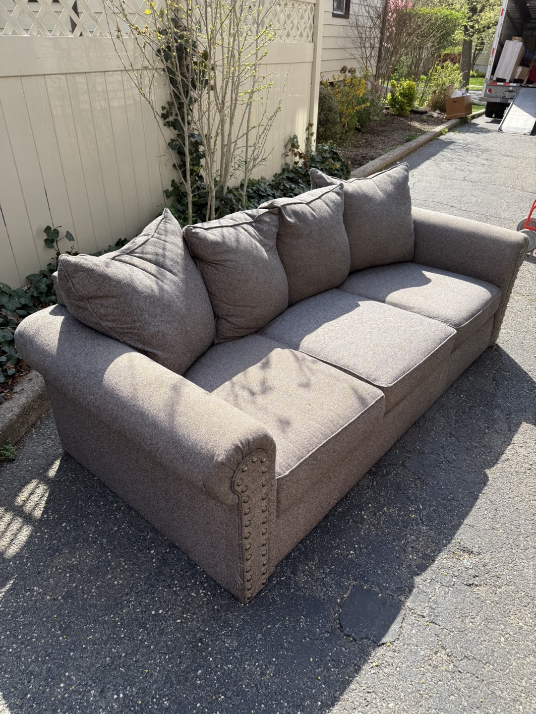 Gray Sofa 87" Long - photo 3