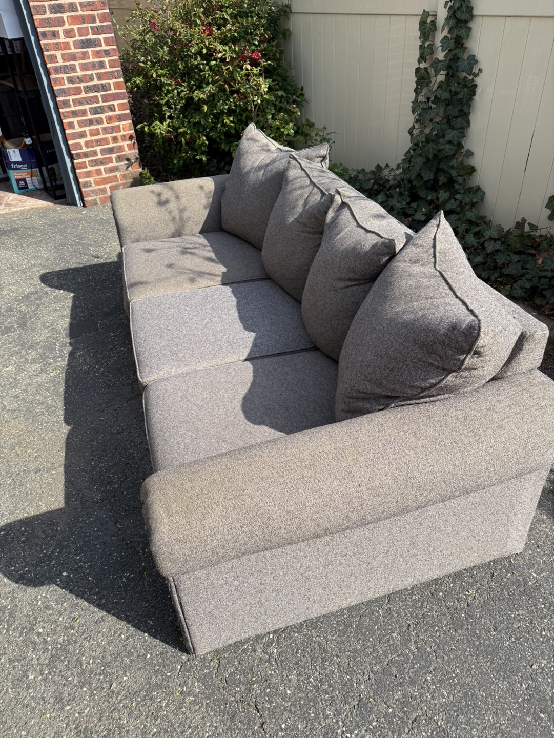 Gray Sofa 87" Long - photo 2
