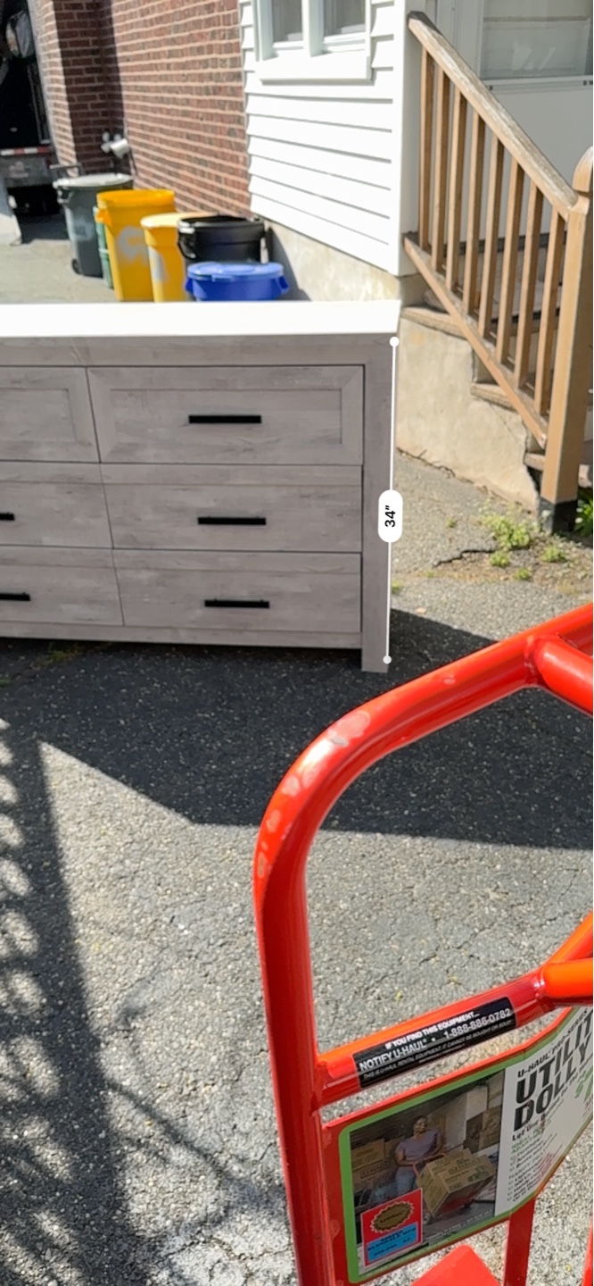 6-Drawer Dresser - Light Grey Wood - photo 5