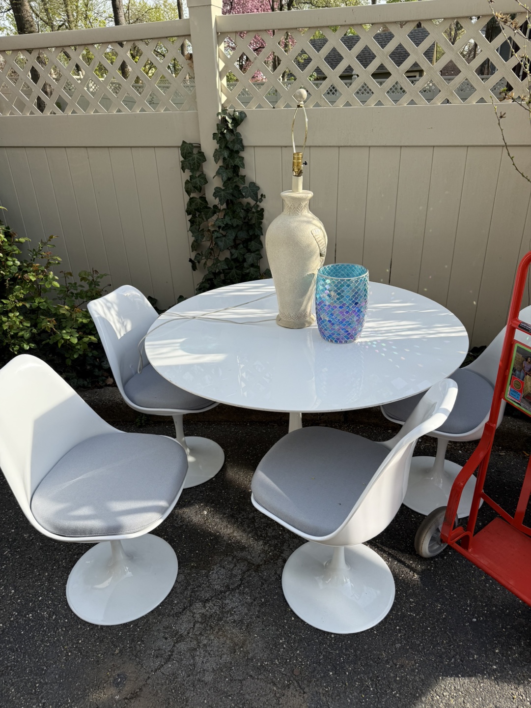 Vintage Tulip Table and Chairs Set