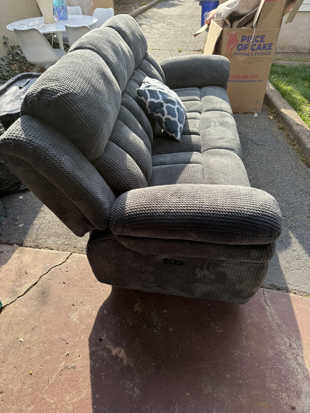 Gray Reclining Sofa - photo 5