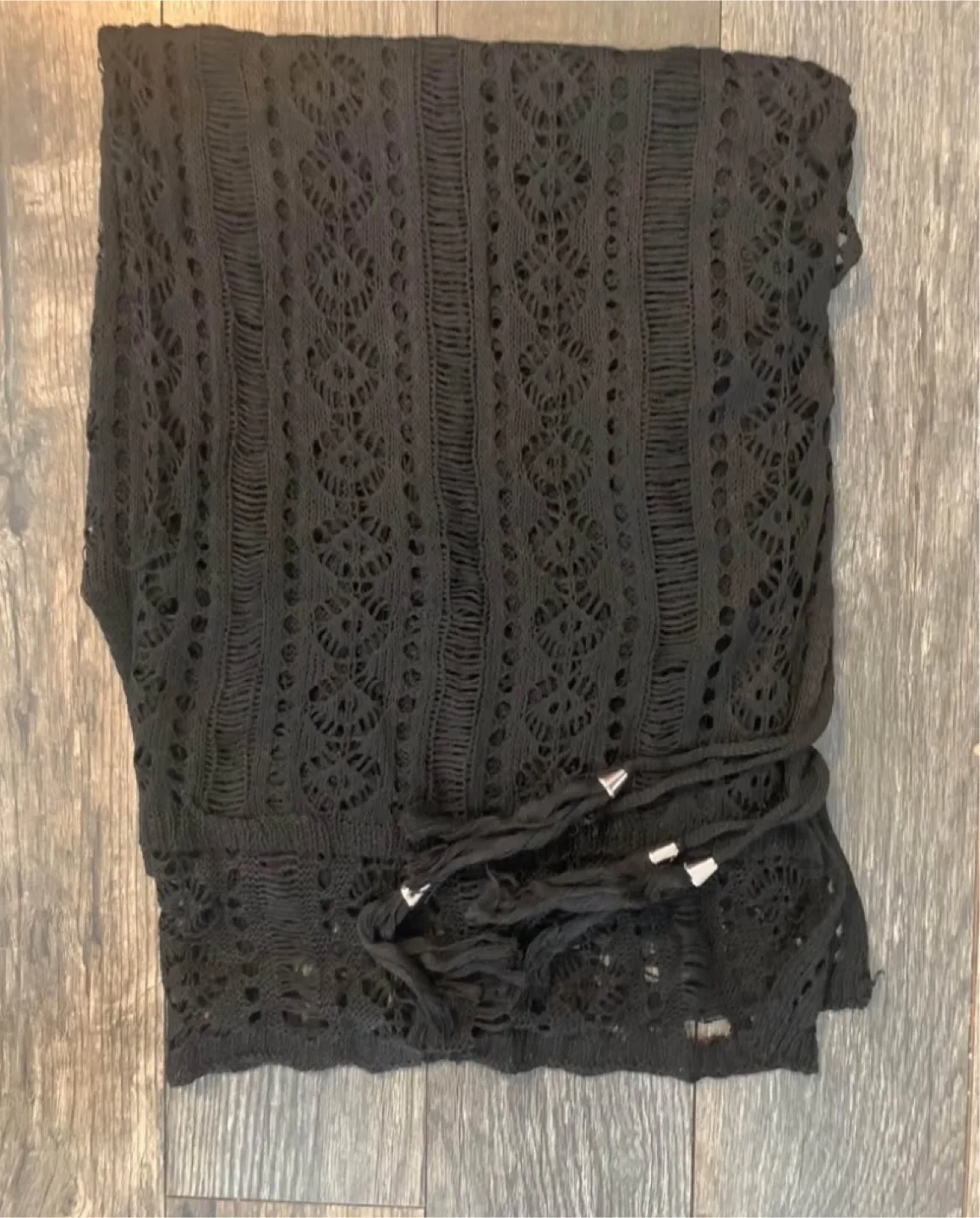 New Beach Coverup, Black Crochet image indicator(3)