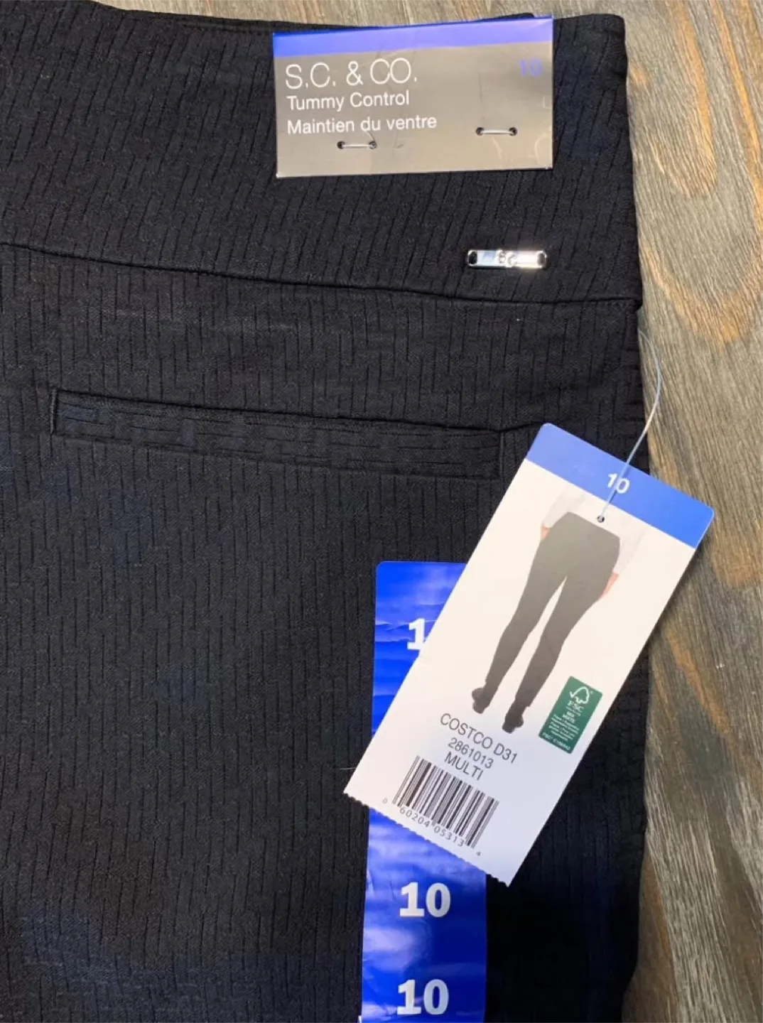 Women's Size 10 Black Pants with Tummy Control image indicator(6)