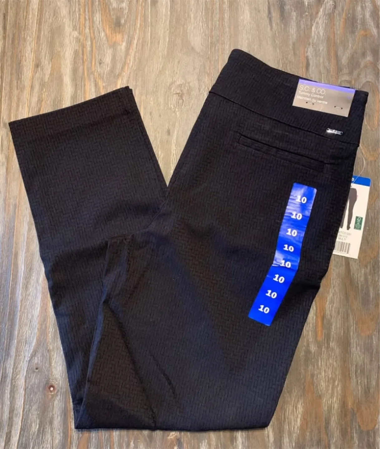 Women's Size 10 Black Pants with Tummy Control image indicator(2)