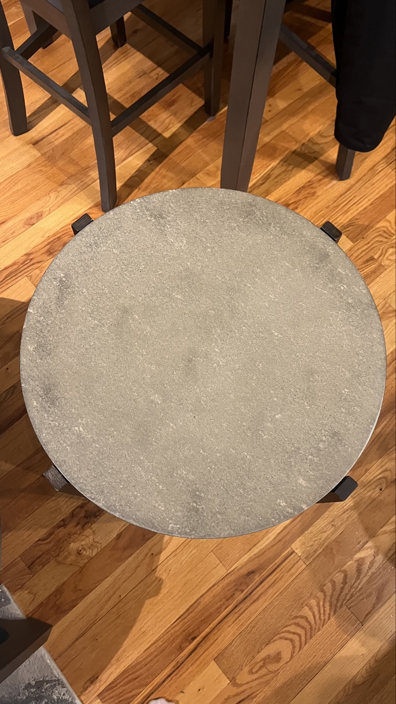 Round End Table with Bottom Shelf - photo 2