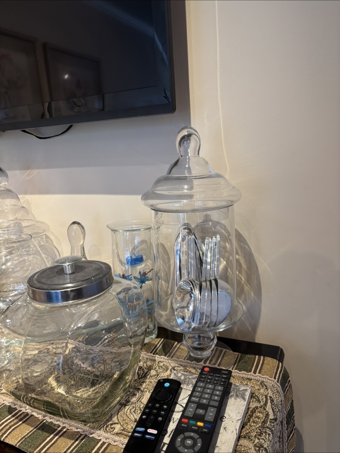 Glass Candy Jars and Containers - Set of 8