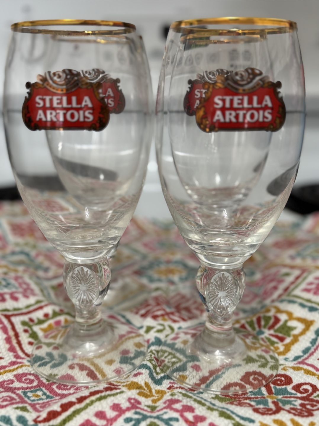 Four Stella Artois Beer Glasses 40cl