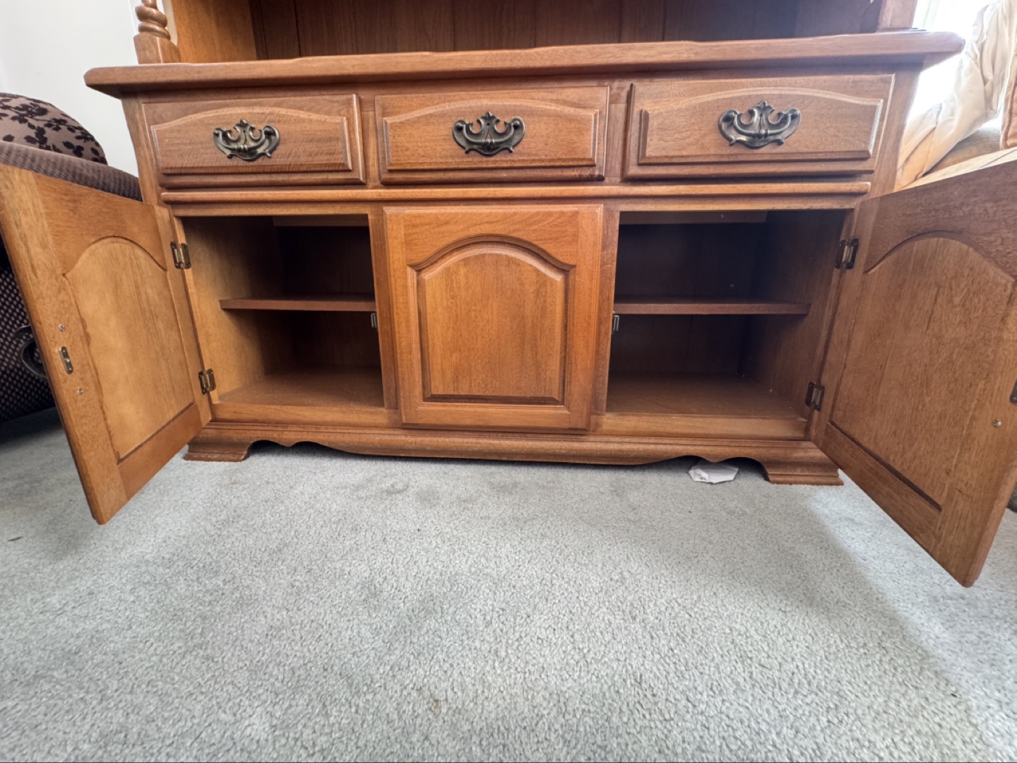 Vintage Wooden Hutch Buffet Server - photo 3