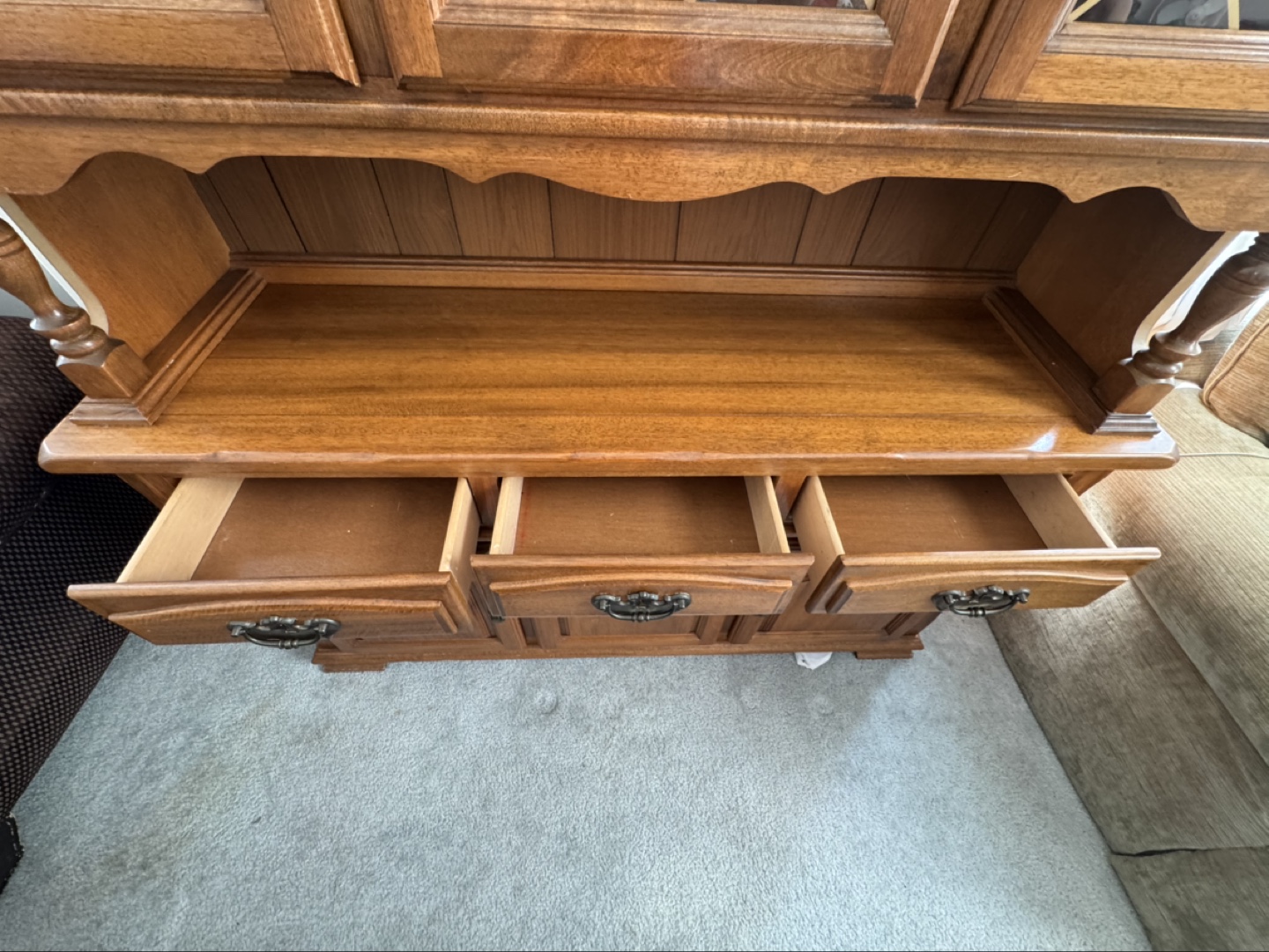 Vintage Wooden Hutch Buffet Server - photo 4