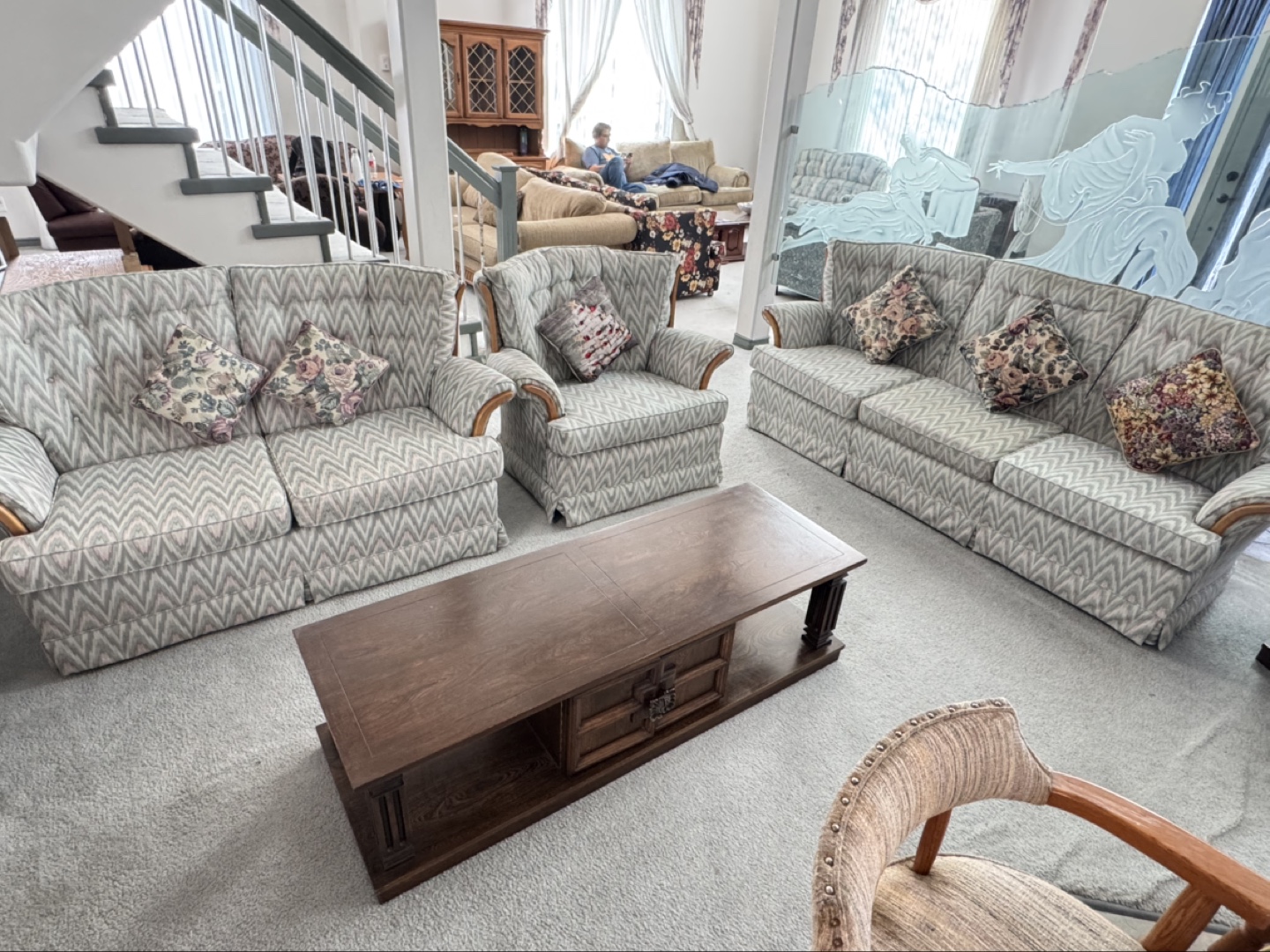 Vintage Three-Piece Living Room Set