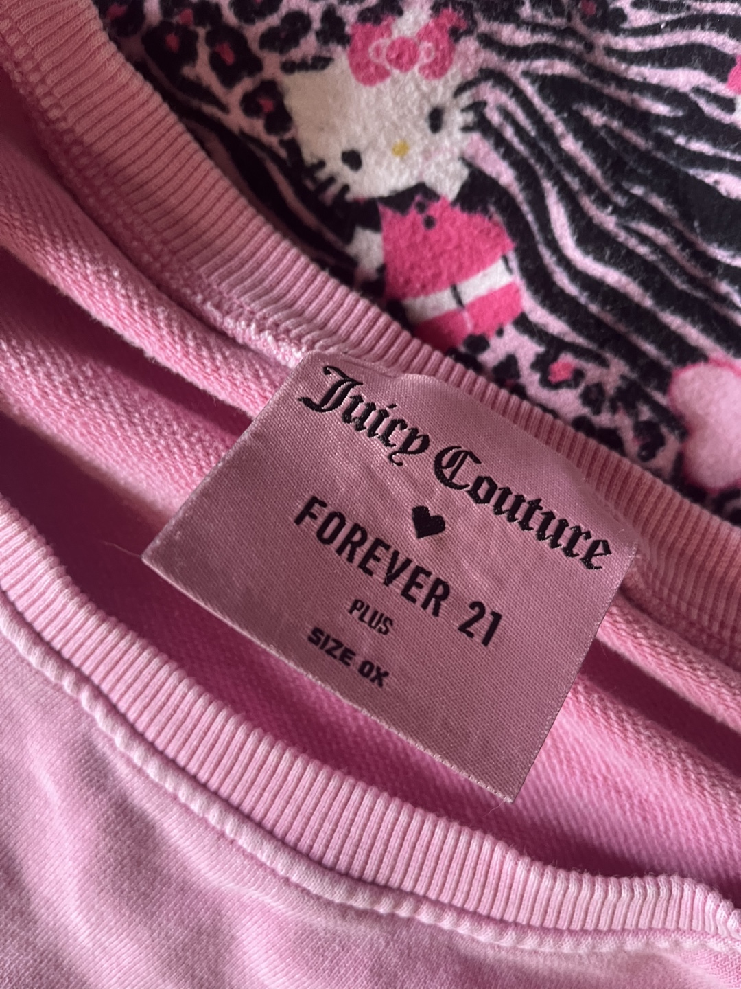Juicy Couture Forever 21 Pink Crewneck Sweatshirt Size OX - photo 3
