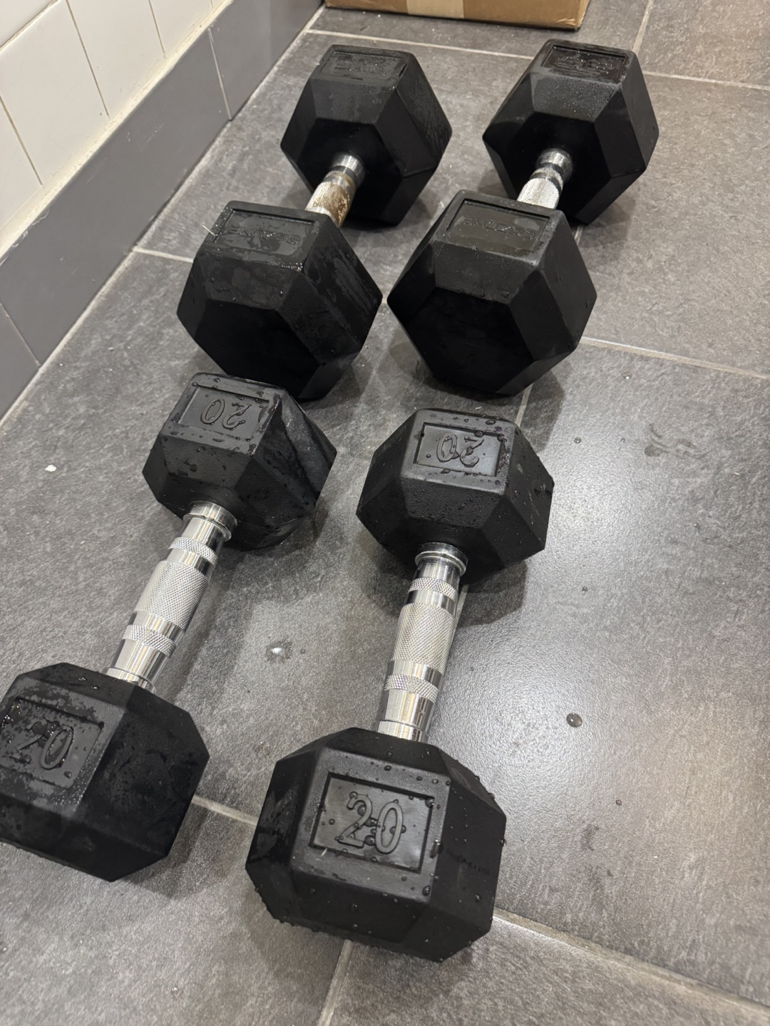 20lb and 35lb dumbbell pair set ($40/$70/$100)