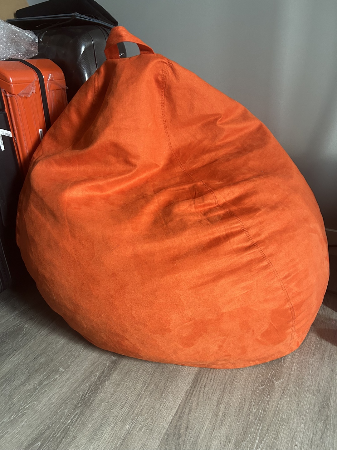 Large Orange Bean Bag Chair