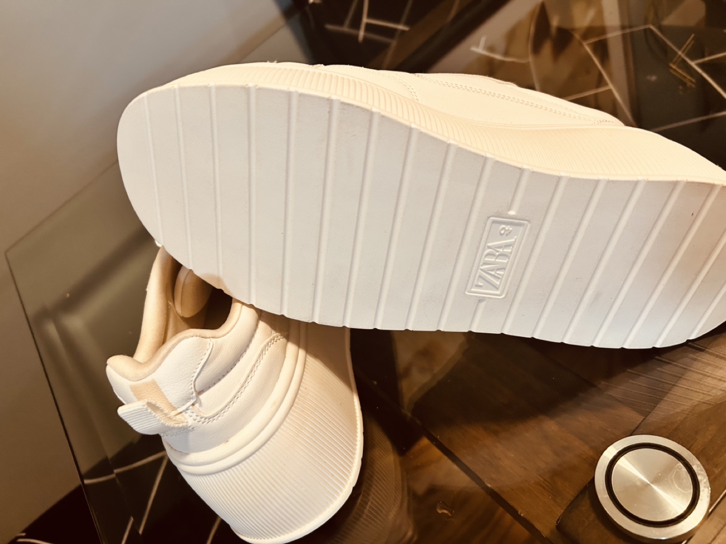 Zara White Platform Sneakers - photo 2