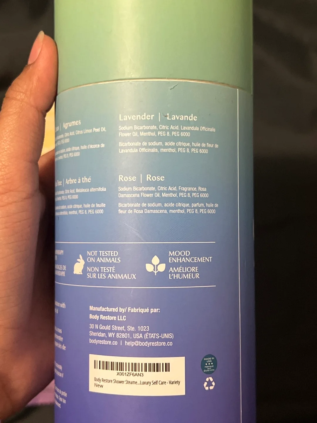 Body Restore Shower Steamers Variety Pack - 6 Tablets, 6 Scents image indicator(4)