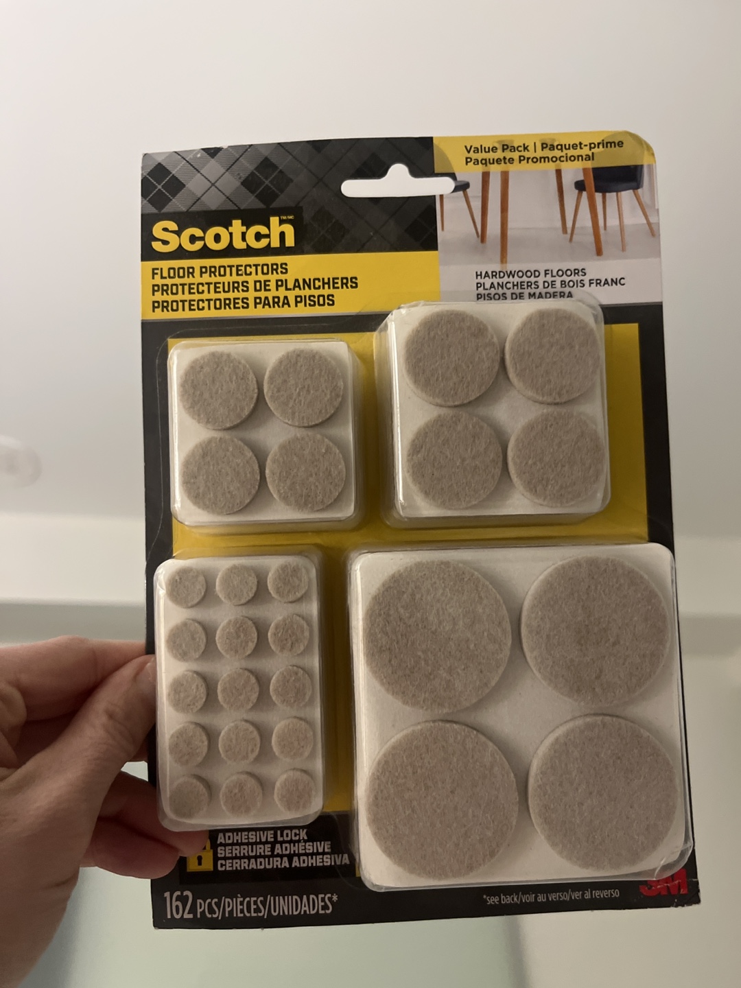 NWT Scotch Felt Pads 162 Pieces - Assorted Sizes