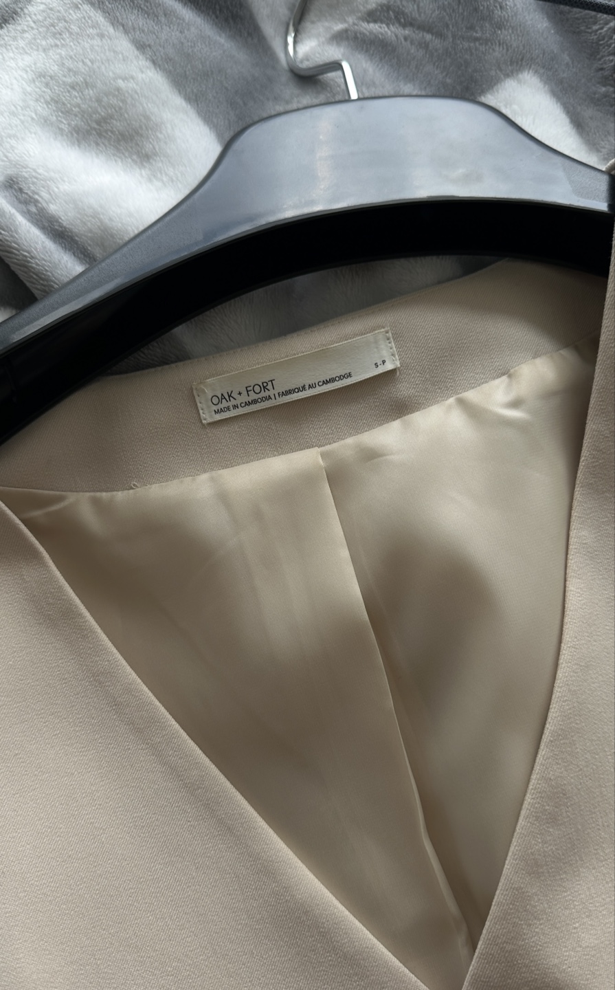 Oak + Fort Cream-Colored Vest - Size S - photo 5