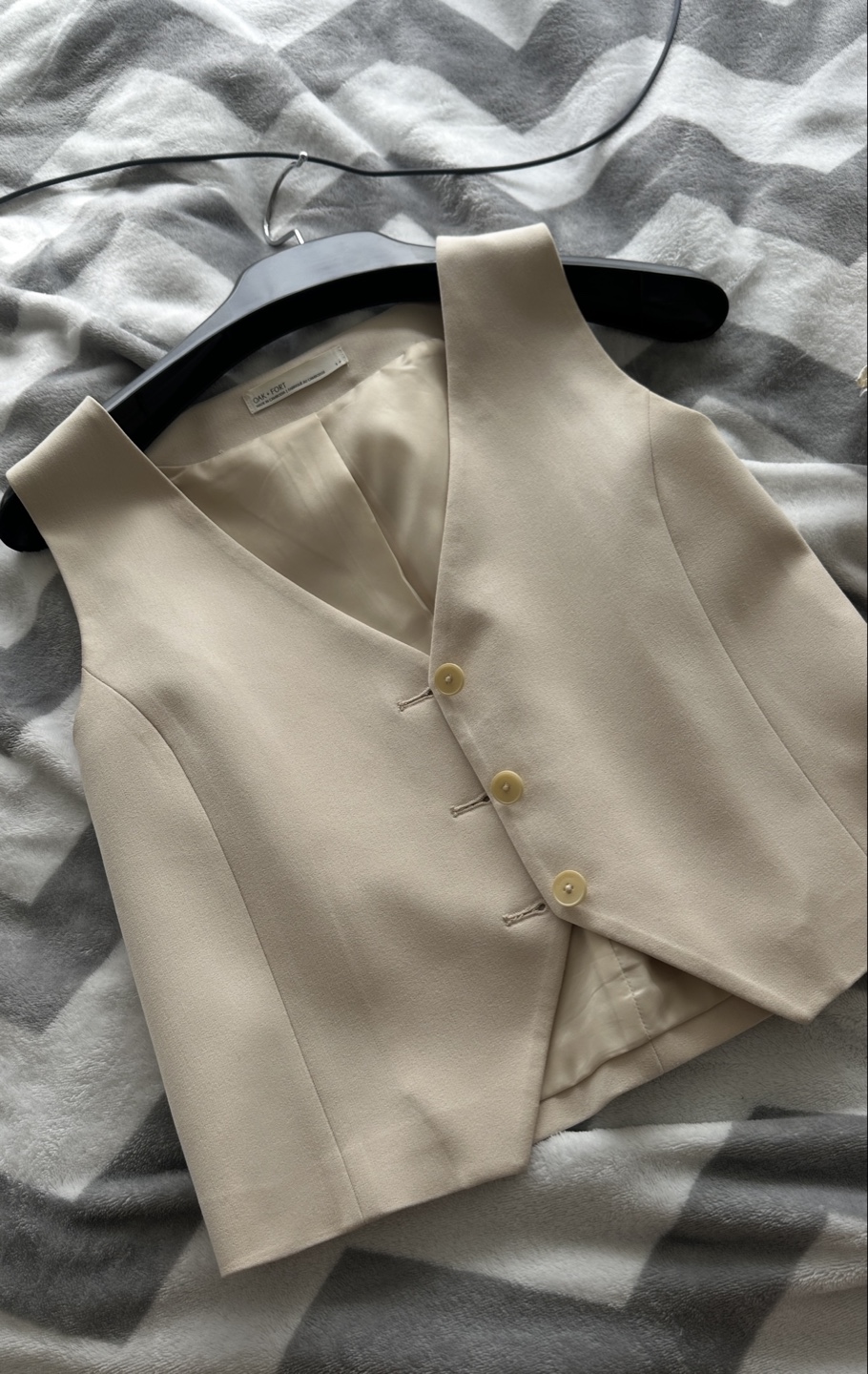 Oak + Fort Cream-Colored Vest - Size S - photo 4