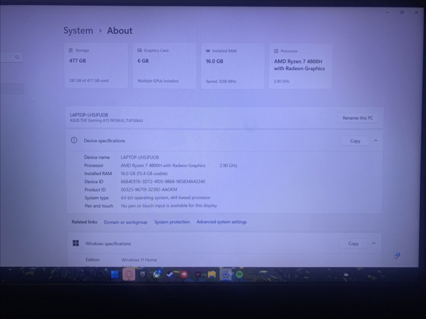 Asus A15 gaming laptop Bundle with Razor headphone, and Mouse - photo 3